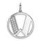 14K White Gold Gatsby Diamond Initial W Charm