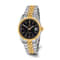 Men's Charles Hubert IP-plated Two-tone Black Dial Watch