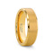 HONOR Gold-Plated Tungsten Beveled Polished Edges Flat Ring with Brushed
Center 6mm