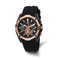 Charles Hubert Men's Stainless Steel Chronograph Black Dial Watch