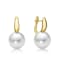 18KY  9mm Cultured Pearl Earrings