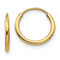 14K Yellow Gold Endless Hoop Earrings