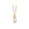 14K Yellow Gold Diamond and Mother of Pearl Chain Link 18 Inch Necklace