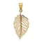 14k Yellow Gold Polished Leaf Pendant