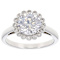 Round CZ Solitaire Statement Ring In Sterling Silver