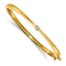 14k Yellow Gold 4mm I1/G-H Diamond Hinged Bangle 0.25ctw