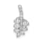 Rhodium Over 14K White Gold Lab Grown Diamond SI1/SI2, G H I, Small Leaf
Chain Slide 0.25ctw