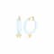 14K Yellow Gold Over Sterling Silver Acrylic Mini Butterfly Charm Hoop
Earrings in Pastel Blue