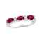 0.90ctw Ruby and Diamond Band Ring in 14k White Gold
