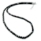 Black Spinel Beaded Necklace In Sterling Silver
