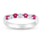 0.35ctw Ruby and Diamond Wedding Band Ring in 14k White Gold