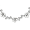 Rhodium Over Sterling Silver FW Cultured Pearl and Cubic Zirconia Floral Necklace