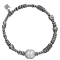 9-9.5mm Off-Round Gray Freshwater Pearl Black Rhodium Over Sterling
Silver Accent Stretch Bracelet