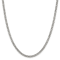 Rhodium Over Sterling Silver 4.5mm Curb Chain Necklace
