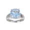 Lab Blue Spinel And White Cubic Zirconia Platinum Over Silver March
Birthstone Ring 3.79ctw