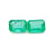 Ethiopian Emerald 7x5mm Emerald Cut Matched Pair 1.50ctw
