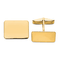 14K Yellow Gold Men's Rectangular Cuff Links