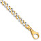 14k Yellow Gold and 14k White Gold 8mm Hand-polished Fancy Link Bracelet