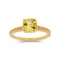 Round Lab Created Yellow Sapphire with White Topaz Accents 18K Yellow
Gold Over Sterling Silver Ring
