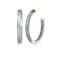 14K Yellow Gold Over Sterling Silver Acrylic and Hand Painted Enamel XL
Oval Illusion Hoops in Pixi