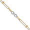 14k Two-tone Gold Polished and Diamond-Cut Multi-Strand Infinity Bracelet