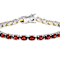 Madeira Citrine, Yellow Citrine And Red Garnet Ombre Tennis Bracelet In
Platinum Over Sterling Silver 13.12ctw