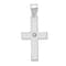 Rhodium Over 14k White Gold Diamond Cross Pendant