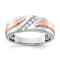 14K Two-tone Rose and White Gold Lab Grown Diamond Band