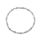 Pave CZ Oval Link Chain Necklace In Sterling Silver 16 Inch