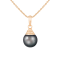 Cultured Tahitian Pearl 9mm Pendant in 14k rose gold