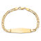 14k Yellow Gold Mariner Link Soft Diamond Shape ID Bracelet
