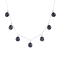 7-8mm Black Cultured Freshwater Pearl Rhodium Over Sterling Silver Necklace