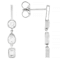 Multi-Shape Lab-Grown Diamond Dangle Earrings In 10K White Gold
