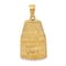 14k Yellow Gold Textured Southern Most Point USA KEY WEST Pendant
