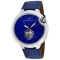 Christian Van Sant Men's Cyclone Automatic Blue Dial, Blue Leather Strap Watch