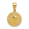 14K Yellow Gold San Benito 2 Sided Round Small Pendant