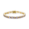 Amethyst Color CZ Tennis Bracelet In 14K Gold Over Sterling Silver