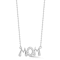 Sterling Statements Rhodium Over Sterling Silver CZ MOM Necklace