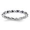 Sterling Silver Stackable Expressions Lab Created Sapphire Ring 0.33ctw