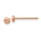 14k Rose Gold 3mm Diamond-Cut Puff Circle Stud Earrings