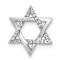 Rhodium Over 14k White Gold Diamond Star of David Chain Slide Pendant