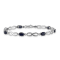 Rhodium Over 14k White Gold Infinity Diamond and Sapphire Bracelet
