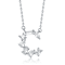 Initial C Mixed Cut CZ Pendant Necklace In Sterling Silver 18 Inch