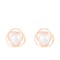 White Cultured Akoya Pearl 14k Rose Gold Earrings 6.5-7mm