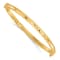 14K Yellow Gold Diamond-cut and Laser-cut Fancy Hinged Bangle Bracelet