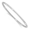 Rhodium Over 14k White Gold 3mm Polished Slip On Bangle