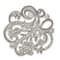 Rhodium Over Sterling Silver Polished Cubic Zirconia Filigree Floral
Vintage Style Pin Brooch
