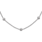 Rhodium Over 18K White Gold Diamond Stations 18 Inch Necklace