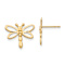 14k Yellow Gold Children's 12mm Dragonfly Stud Earrings