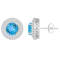 7mm Round Swiss Blue Topaz And White Topaz Rhodium Over Sterling Silver
Double Halo Stud Earrings